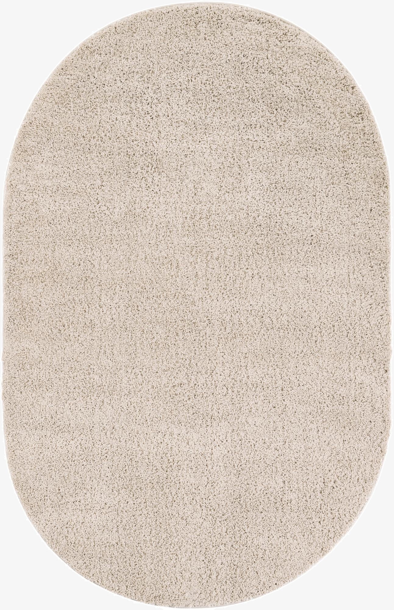  5' 3 x 8' Soft Solid Shag Oval Rug