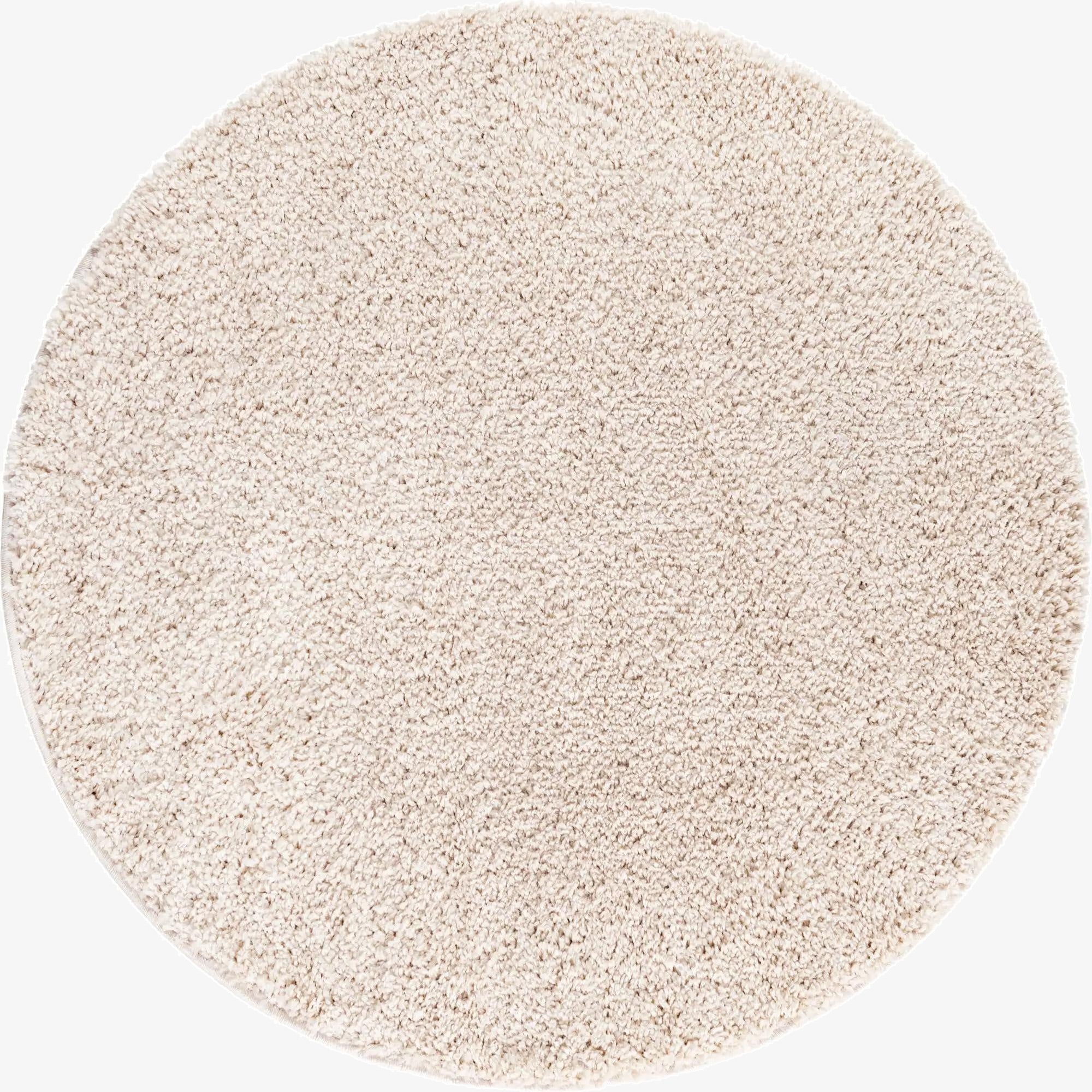  3' 3 x 3' 3 Soft Solid Shag Round Rug