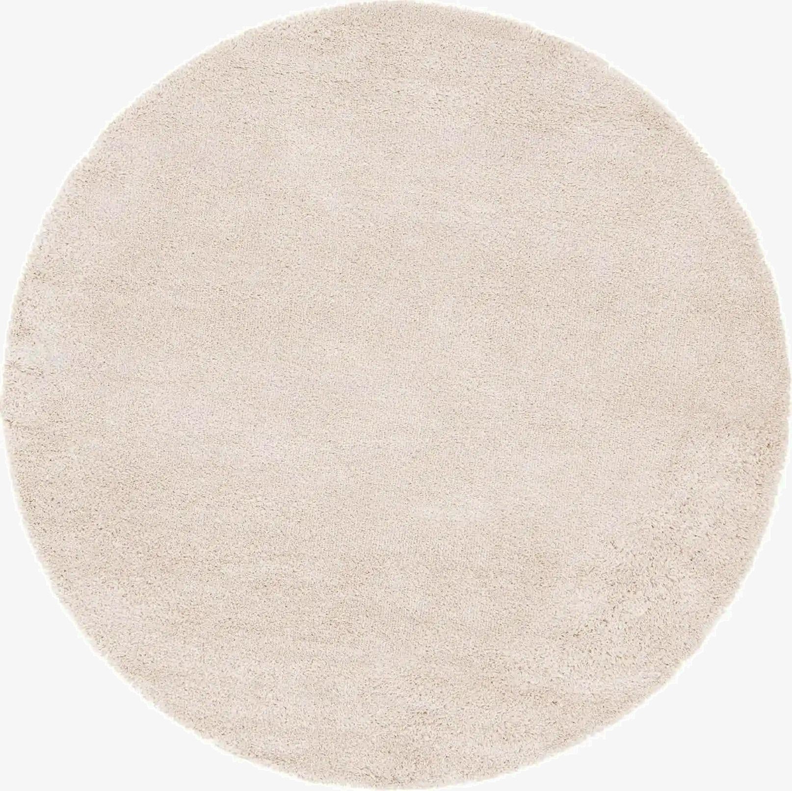  4' x 4' Soft Solid Shag Round Rug