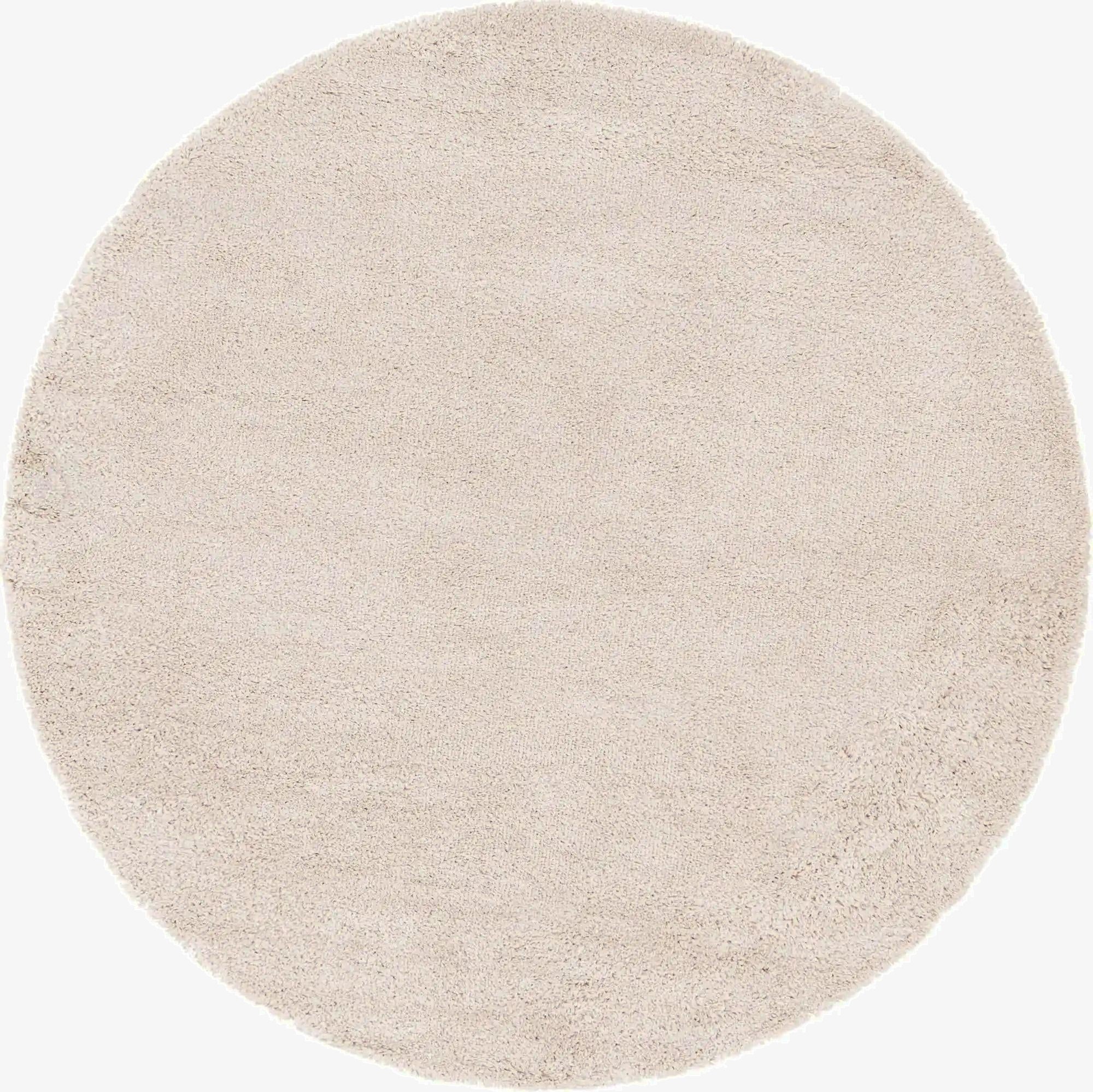  6' x 6' Soft Solid Shag Round Rug