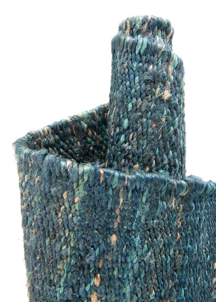 Ocean Blue Custom Ocean Blue Hand Woven Palm Beach Jute Rug | Rugs.com