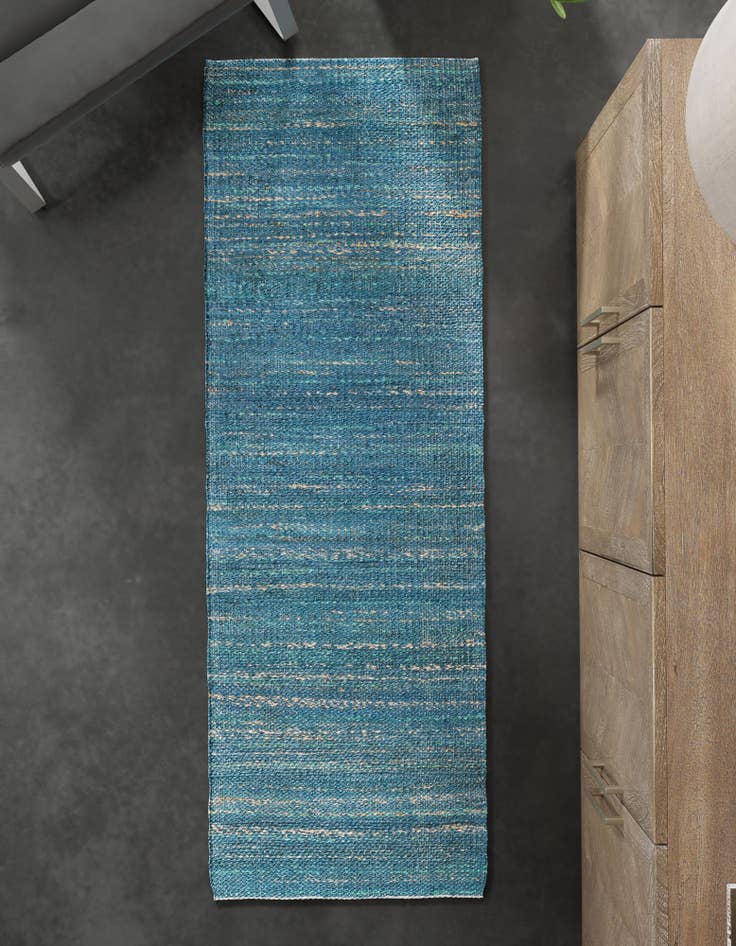 Detail image of  2' 7 x 12'  Hand Woven Palm Beach Jute Runner Rug