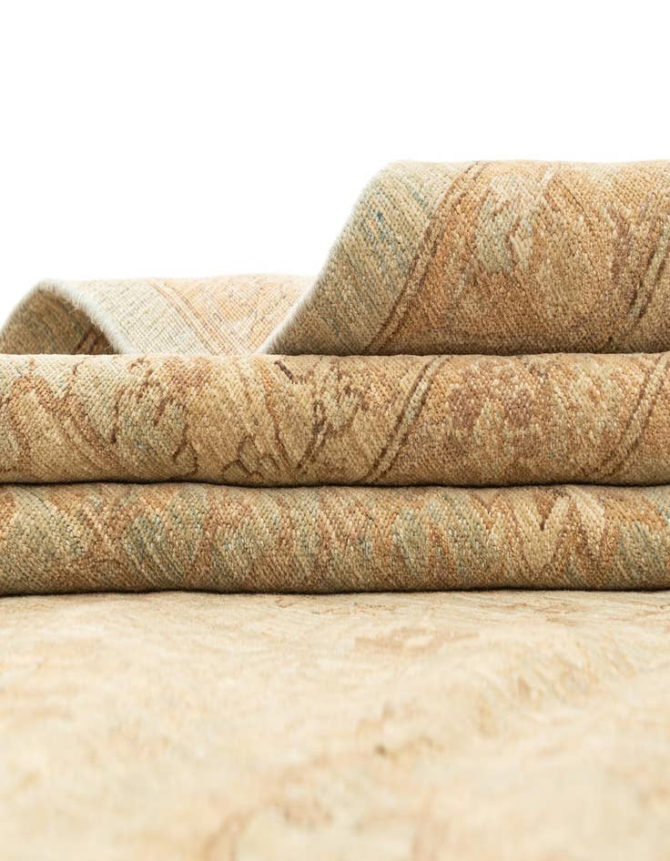 Detail image of  9' x 12' 4  Hand Knotted Ziegler Rug