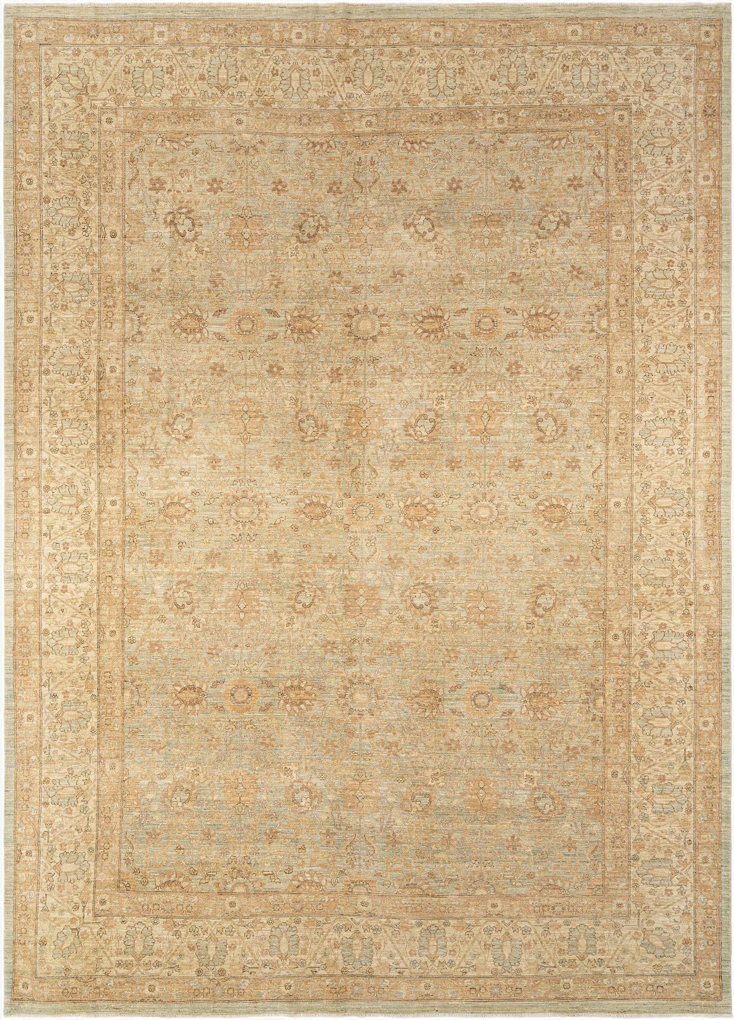  9' x 12' 4  Hand Knotted Ziegler Rug