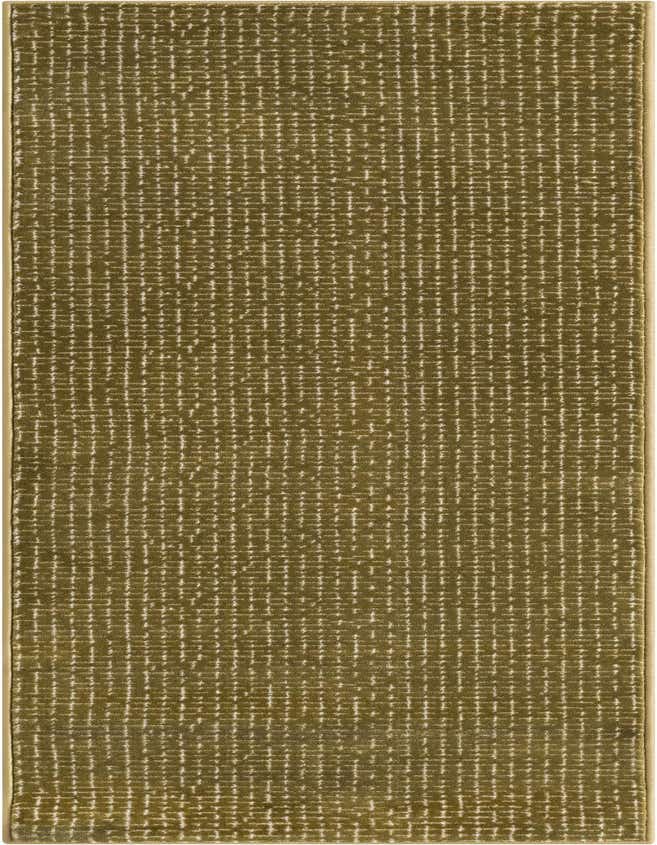 An olive green 6 ft runner rug with a subtle, textured grid-like pattern in lighter green, ideal for hallways.