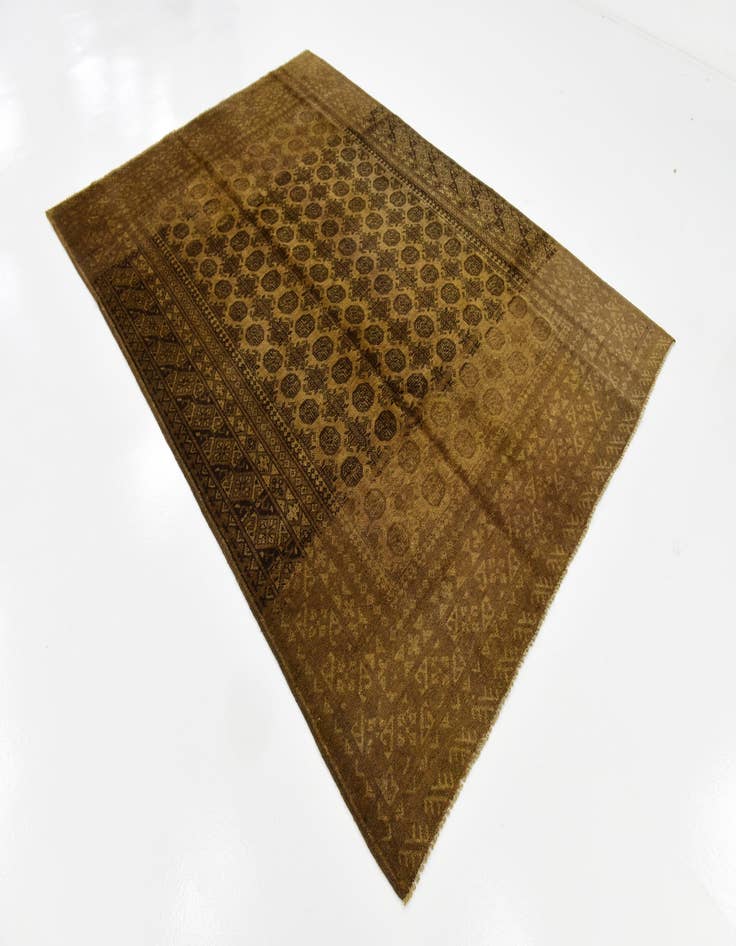 Detail image of  6' 6 x 9' 4  Hand Knotted Afghan Akhche Wool Rug