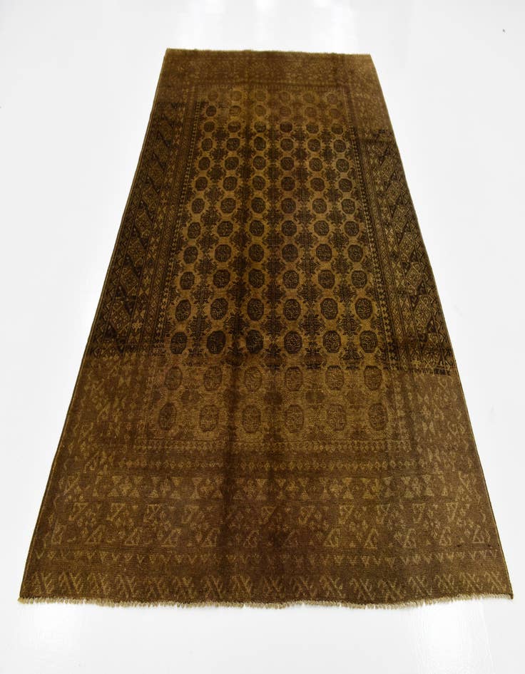 Detail image of  6' 6 x 9' 4  Hand Knotted Afghan Akhche Wool Rug