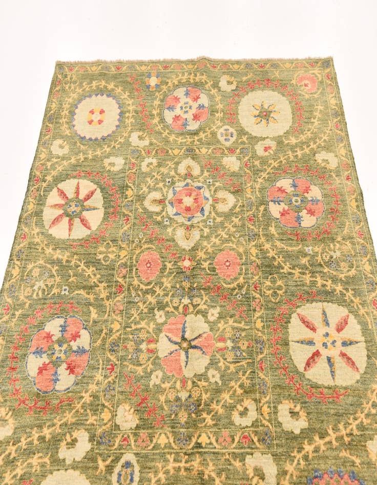 Detail image of  5' x 6' 3  Hand Knotted Ariana Ziegler Oriental Rug