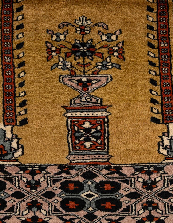 Detail image of  2' 7 x 4' 4  Hand Knotted Bokhara Wool Rug