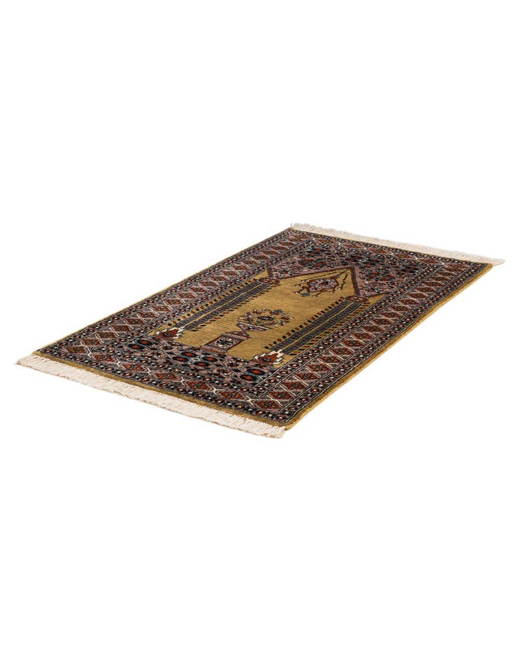 Detail image of  2' 8 x 4' 7  Hand Knotted Bokhara Oriental Wool Rug