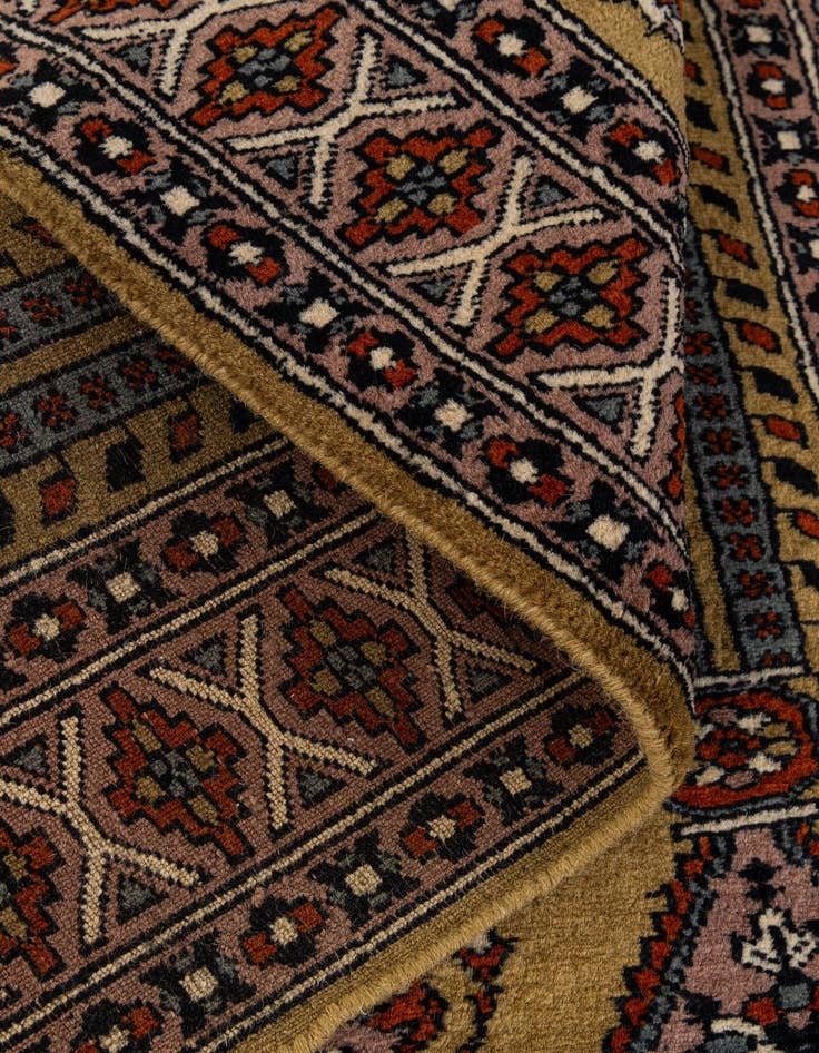 Detail image of  2' 8 x 4' 7  Hand Knotted Bokhara Oriental Wool Rug