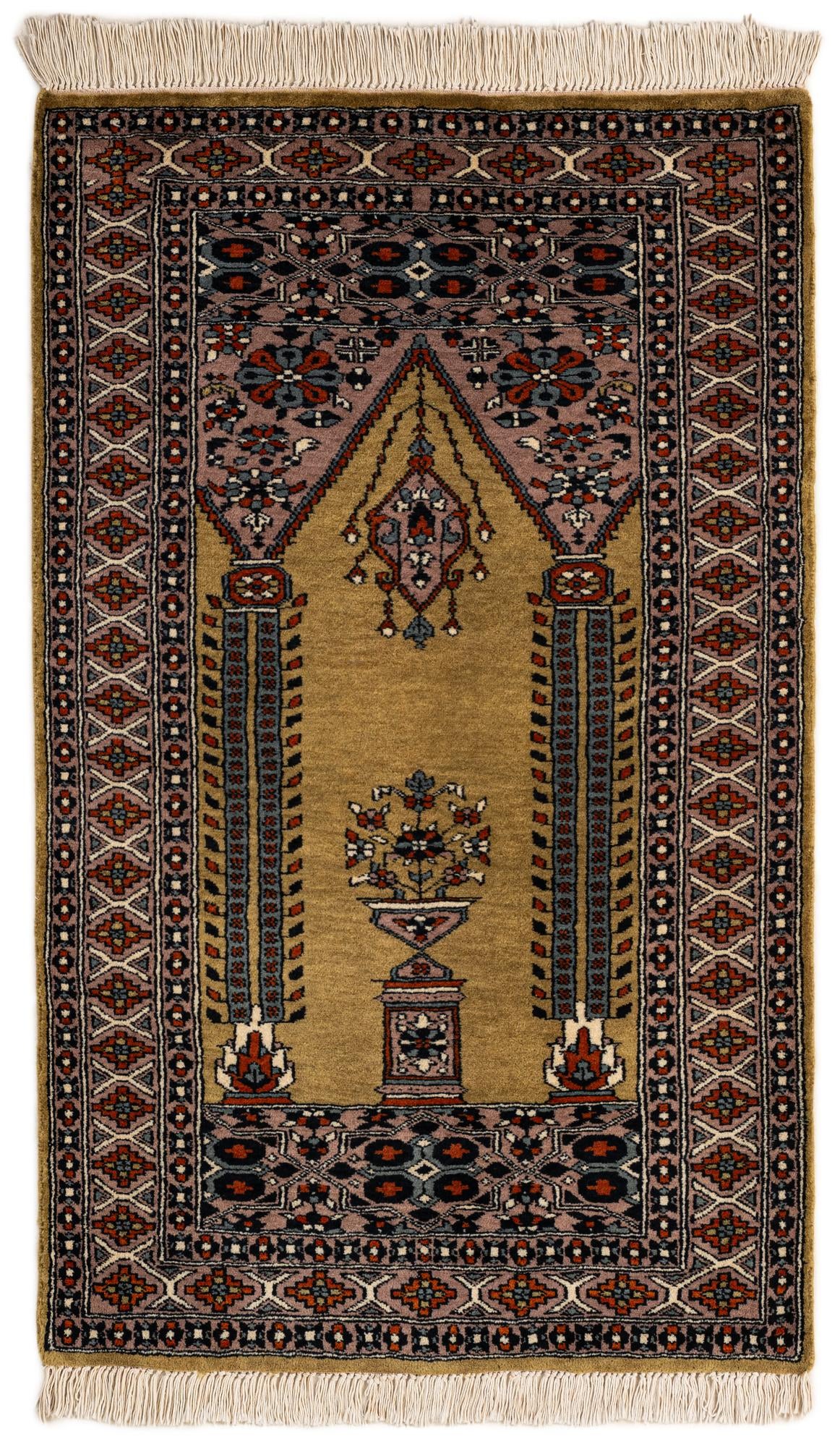  2' 8 x 4' 7  Hand Knotted Bokhara Oriental Wool Rug