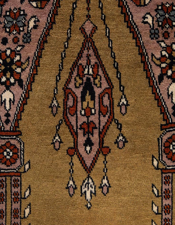 Detail image of  2' 9 x 4' 3  Hand Knotted Bokhara Oriental Wool Rug