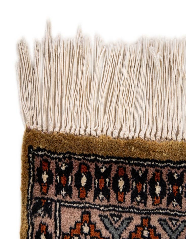 Detail image of  2' 9 x 4' 3  Hand Knotted Bokhara Oriental Wool Rug