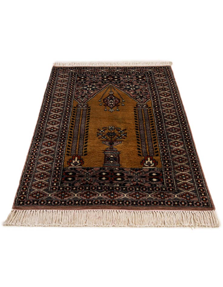 Detail image of  2' 8 x 4' 5  Hand Knotted Bokhara Oriental Wool Rug