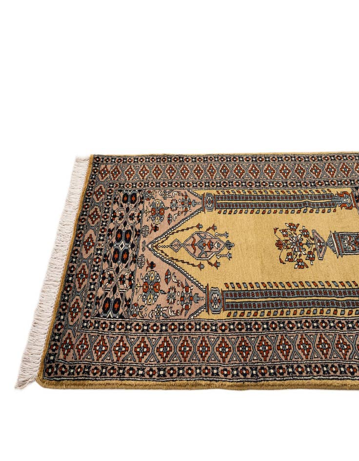 Detail image of  2' 8 x 4' 8  Hand Knotted Bokhara Oriental Wool Rug