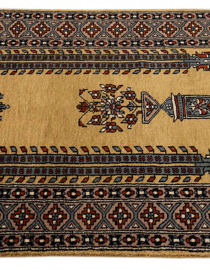 Detail image of  2' 8 x 4' 8  Hand Knotted Bokhara Oriental Wool Rug