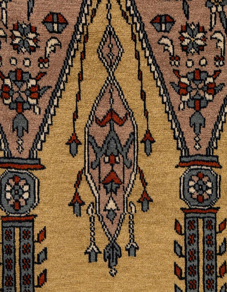Detail image of  2' 8 x 4' 8  Hand Knotted Bokhara Oriental Wool Rug
