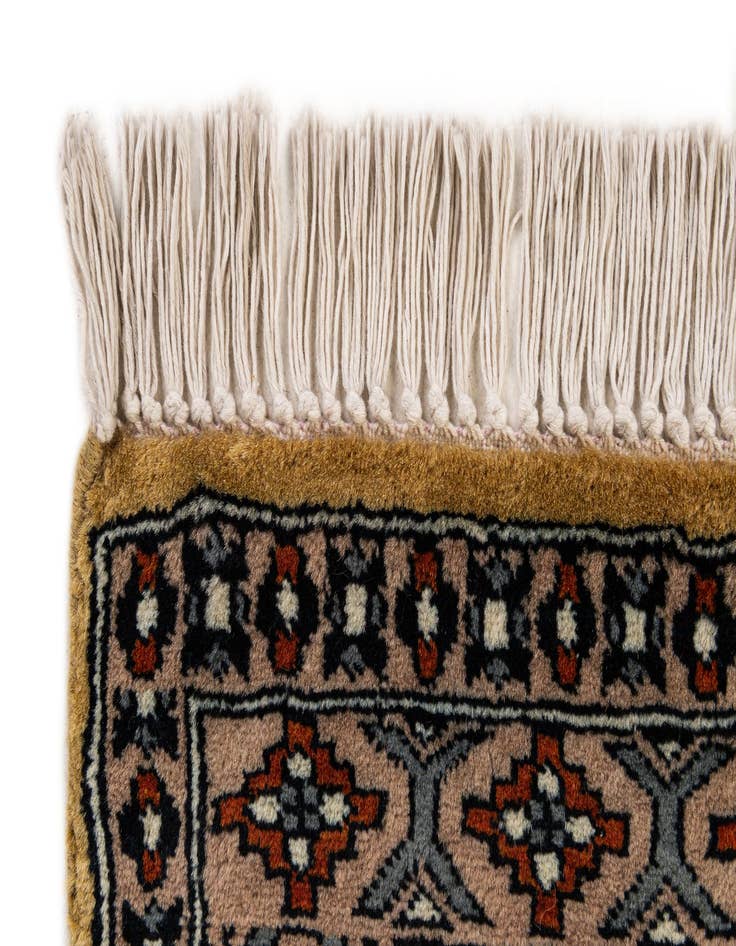 Detail image of  2' 8 x 4' 8  Hand Knotted Bokhara Oriental Wool Rug