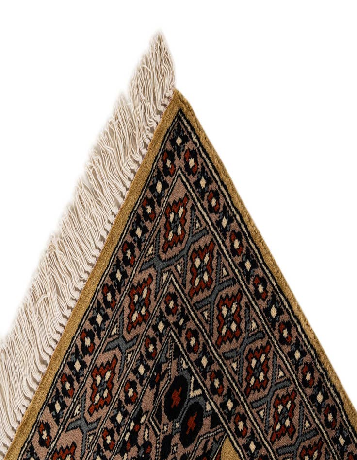 Detail image of  2' 8 x 4' 8  Hand Knotted Bokhara Oriental Wool Rug