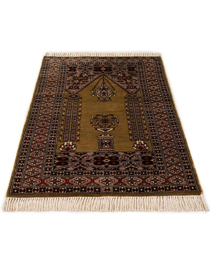 Detail image of  2' 8 x 4' 3  Hand Knotted Bokhara Oriental Wool Rug