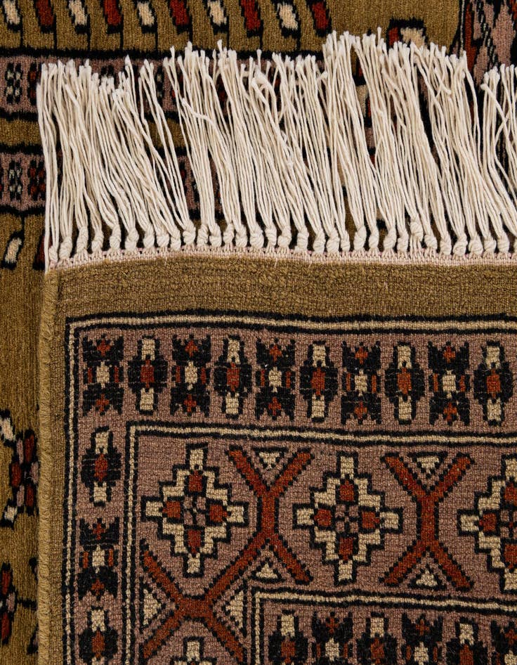 Detail image of  2' 8 x 4' 3  Hand Knotted Bokhara Oriental Wool Rug