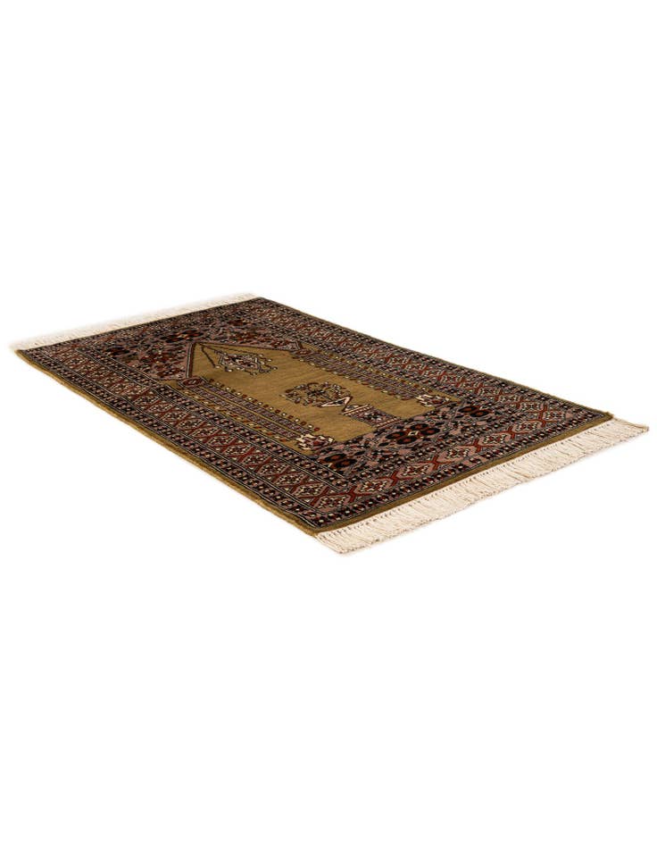 Detail image of  2' 8 x 4' 3  Hand Knotted Bokhara Oriental Wool Rug