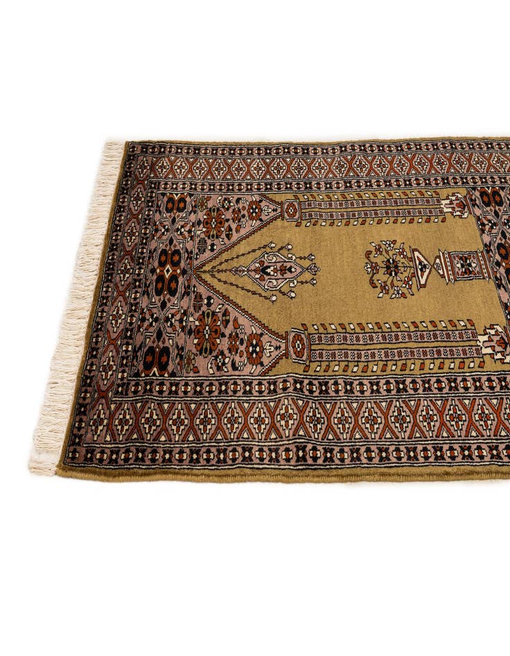 Detail image of  2' 8 x 4' 3  Hand Knotted Bokhara Oriental Wool Rug