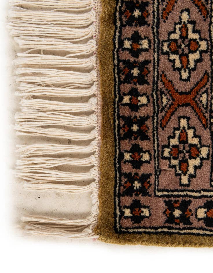Detail image of  2' 8 x 4' 3  Hand Knotted Bokhara Oriental Wool Rug