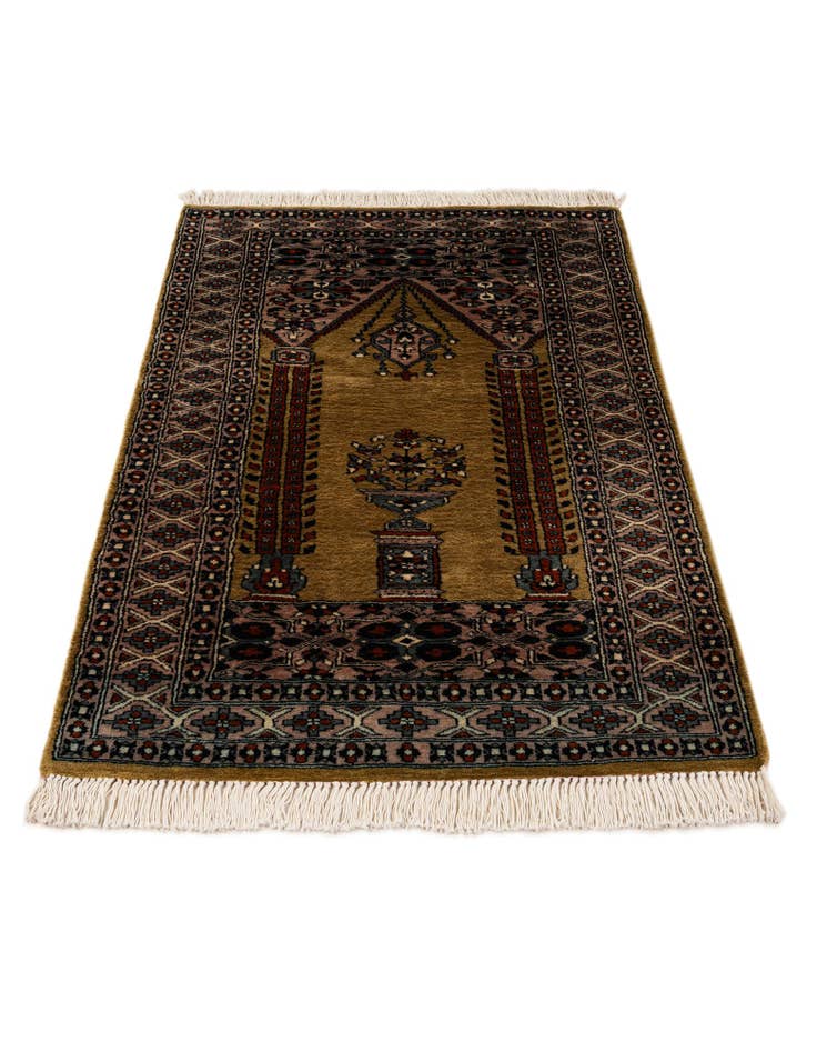 Detail image of  2' 8 x 4' 6  Hand Knotted Bokhara Oriental Wool Rug