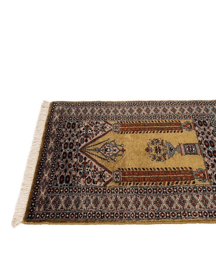 Detail image of  2' 8 x 4' 6  Hand Knotted Bokhara Oriental Wool Rug