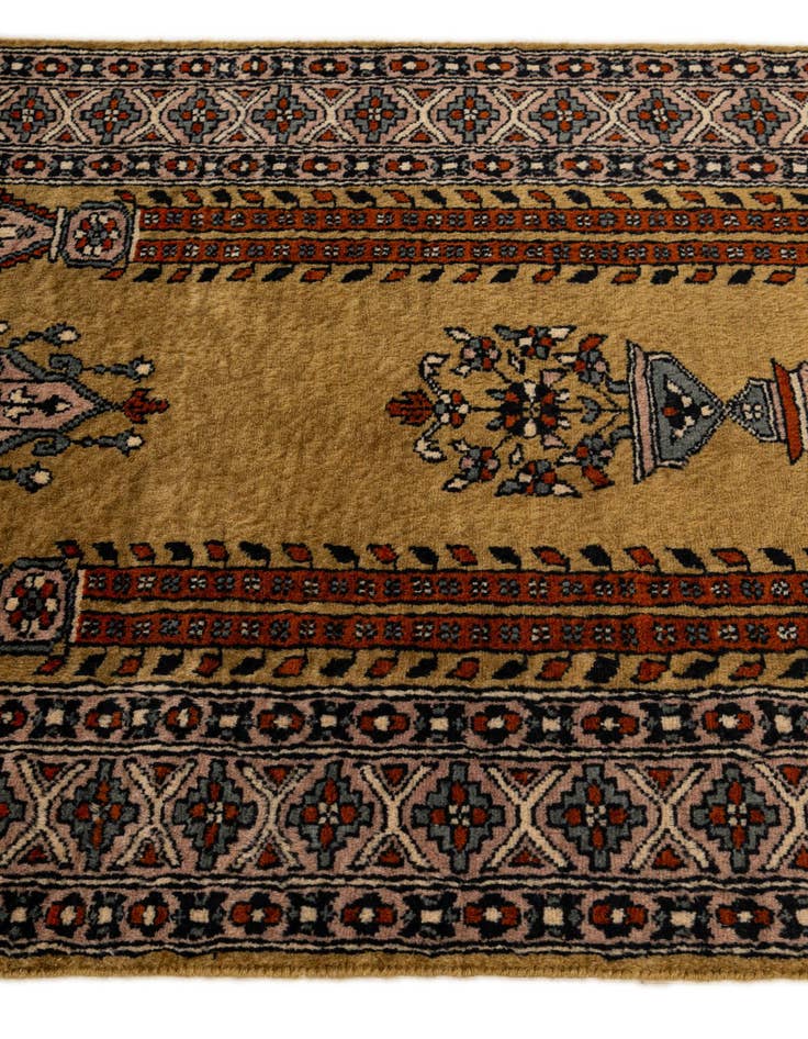 Detail image of  2' 8 x 4' 6  Hand Knotted Bokhara Oriental Wool Rug