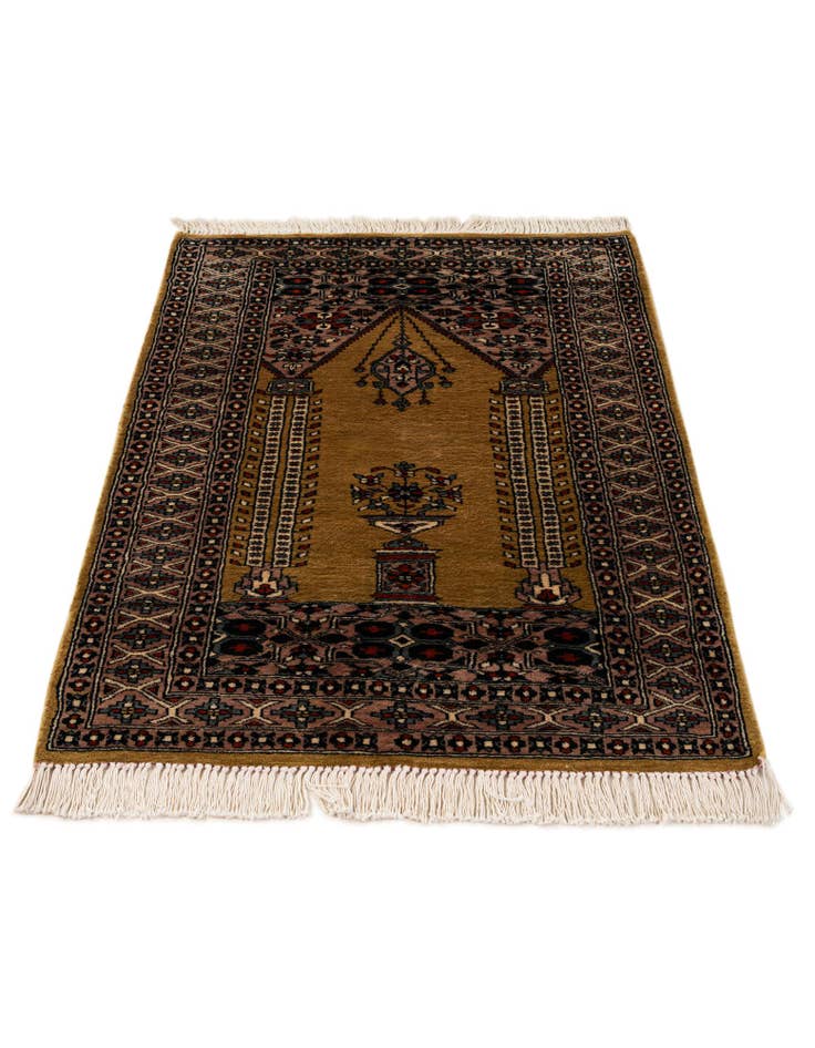 Detail image of  2' 9 x 4' 4  Hand Knotted Bokhara Oriental Wool Rug