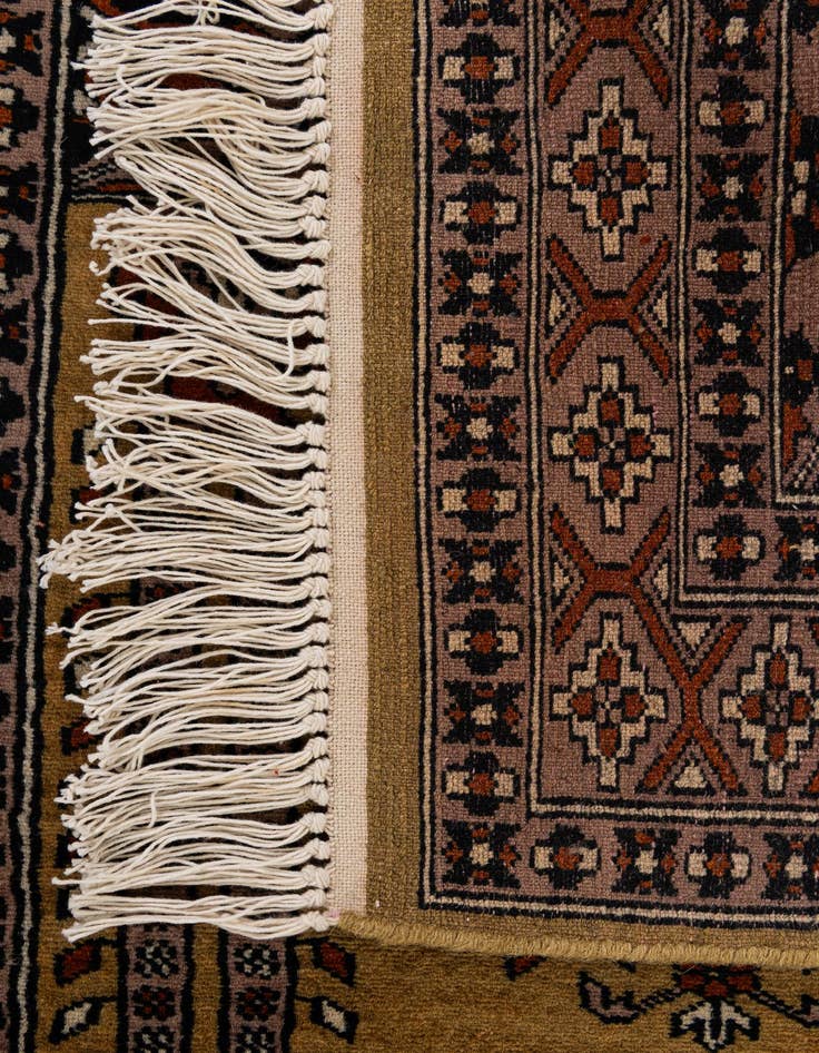 Detail image of  2' 8 x 4' 2  Hand Knotted Bokhara Wool Rug