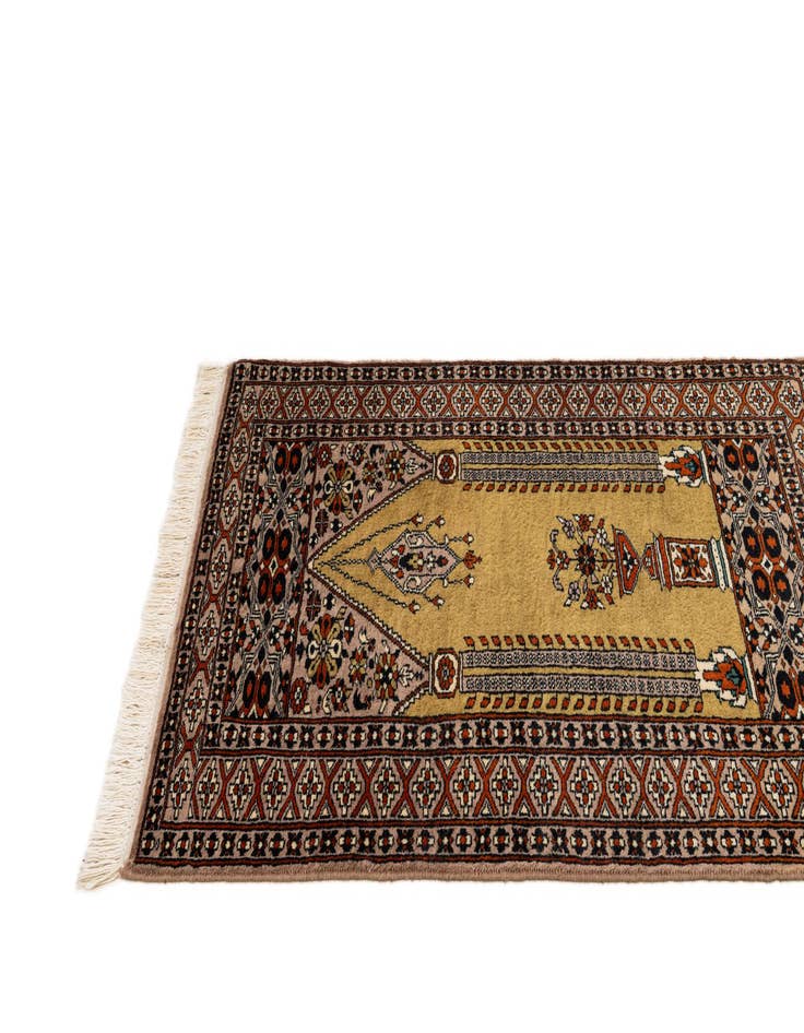 Detail image of  2' 8 x 4' 1  Hand Knotted Bokhara Oriental Wool Rug