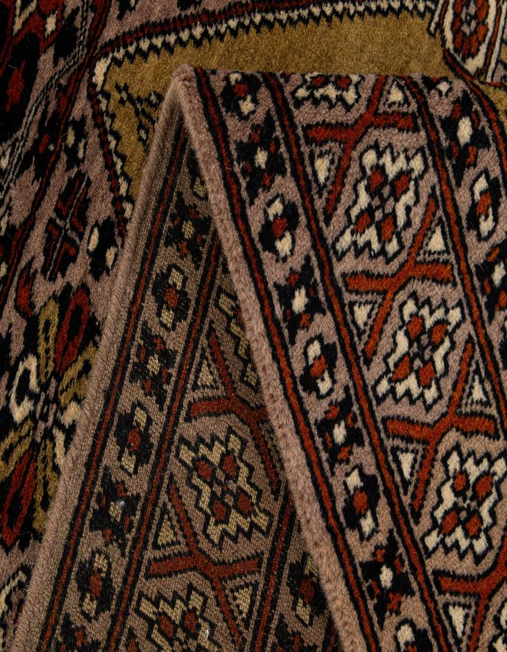 Detail image of  2' 8 x 4' 1  Hand Knotted Bokhara Oriental Wool Rug