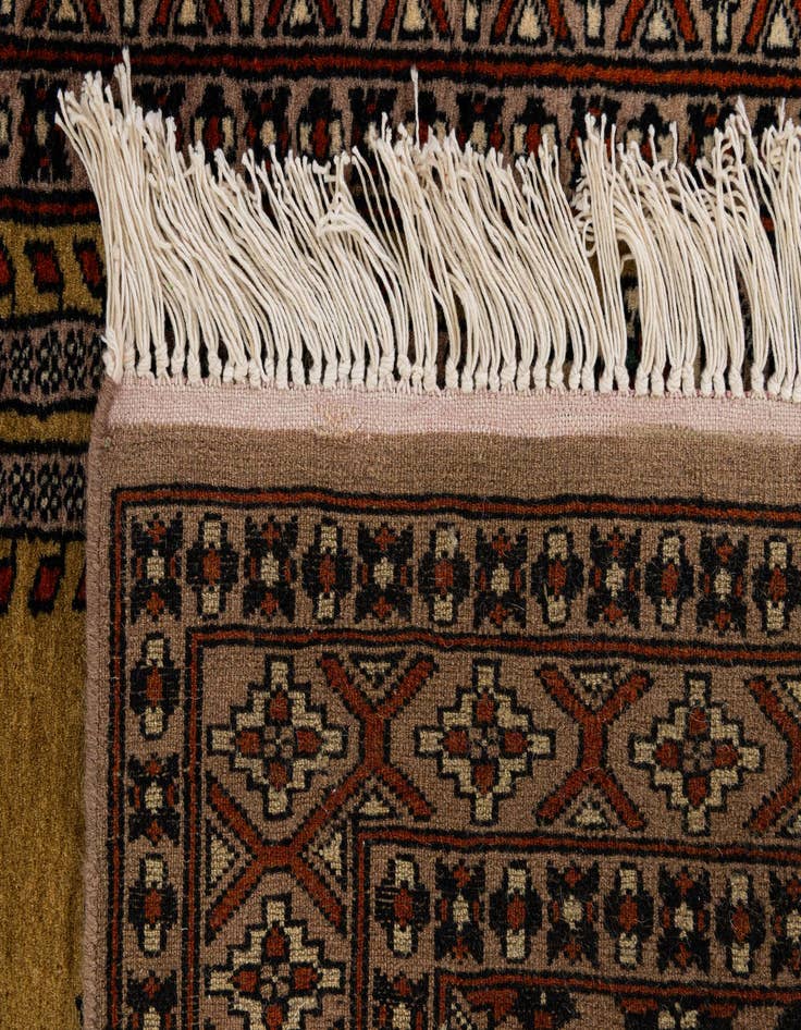 Detail image of  2' 8 x 4' 1  Hand Knotted Bokhara Oriental Wool Rug