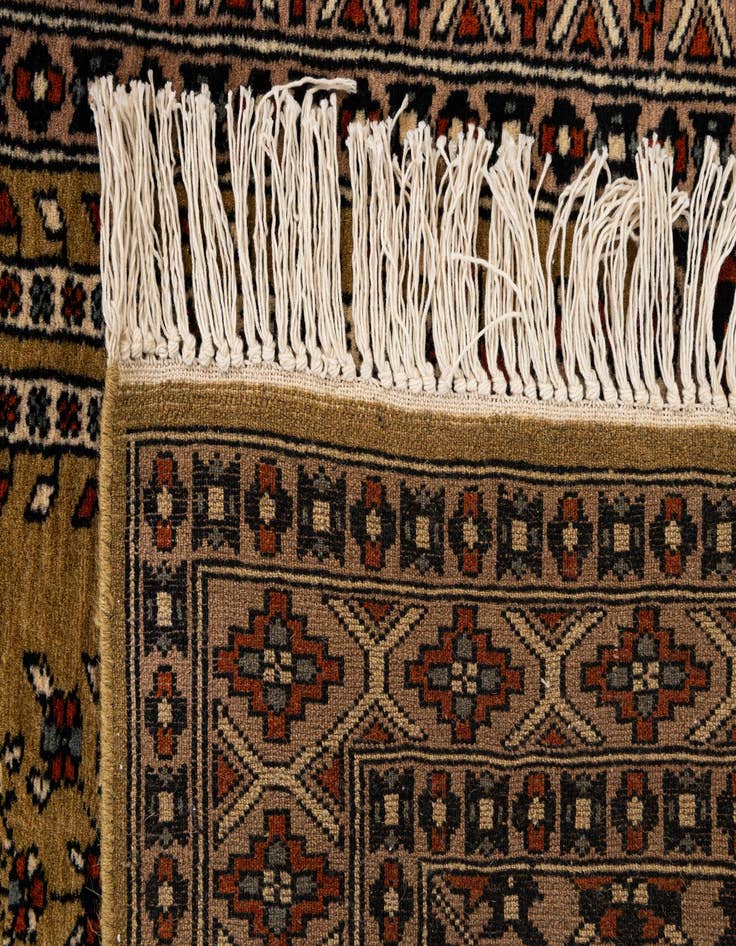 Detail image of  2' 8 x 4' 9  Hand Knotted Bokhara Oriental Wool Rug