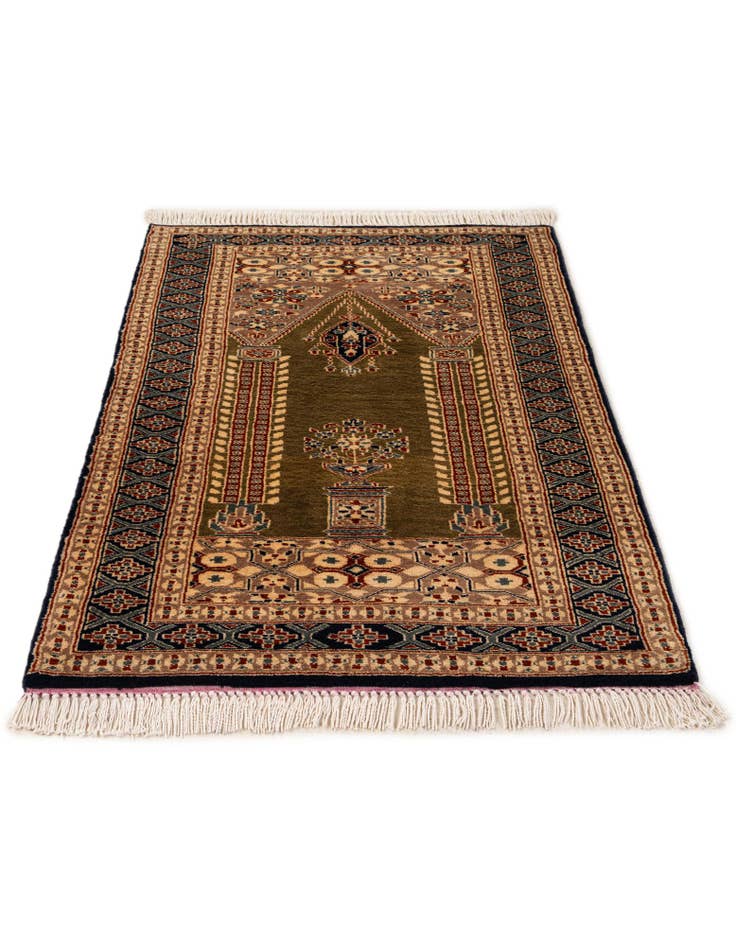 Detail image of  2' 8 x 3' 11  Hand Knotted Bokhara Oriental Wool Rug