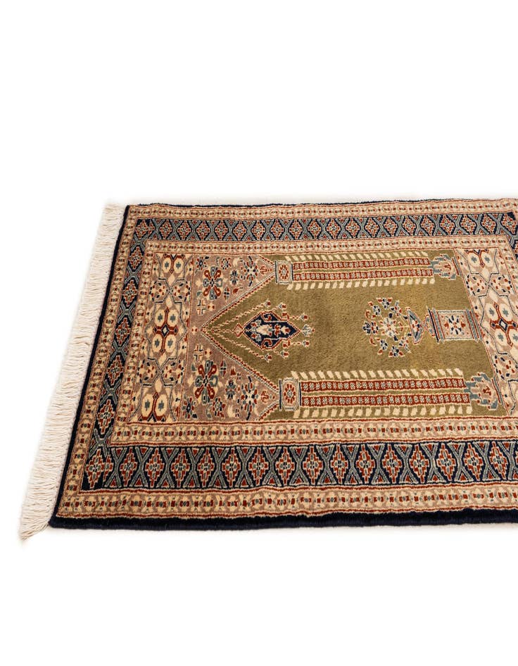 Detail image of  2' 8 x 3' 11  Hand Knotted Bokhara Oriental Wool Rug