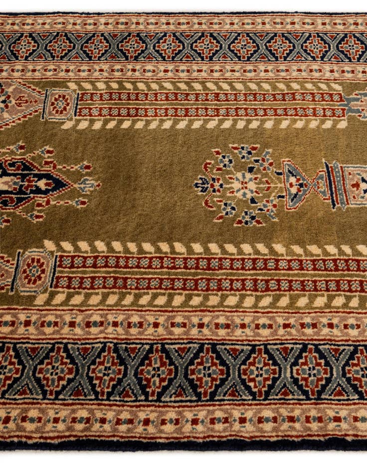Detail image of  2' 8 x 3' 11  Hand Knotted Bokhara Oriental Wool Rug