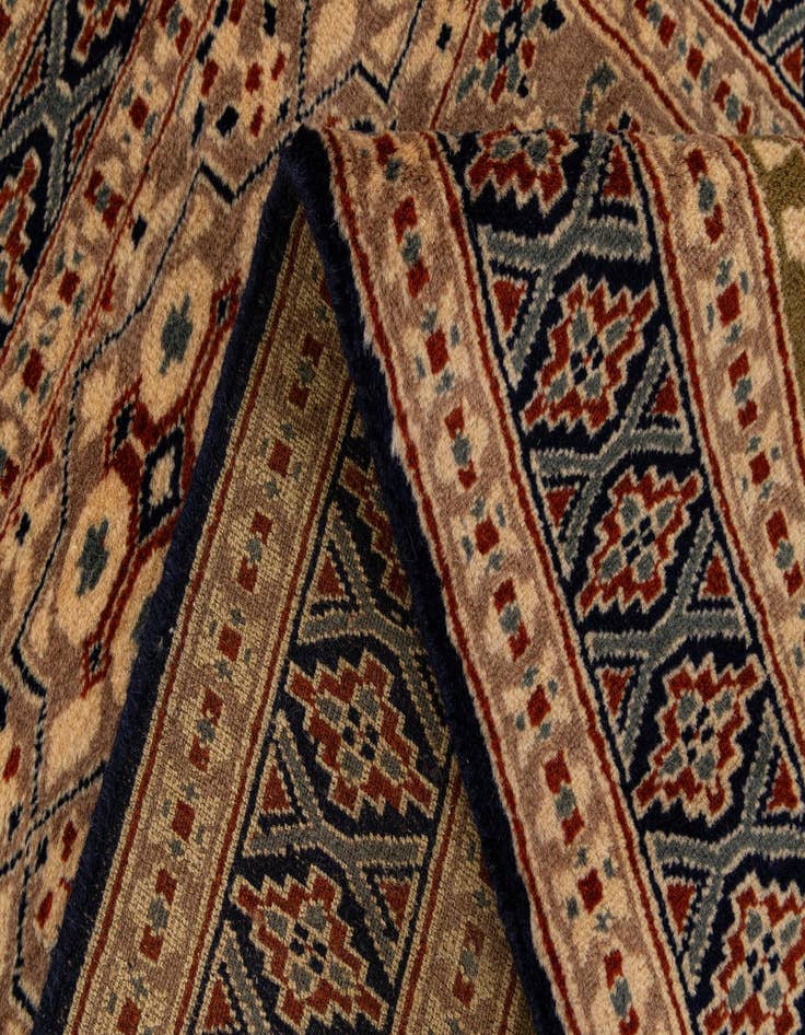 Detail image of  2' 8 x 3' 11  Hand Knotted Bokhara Oriental Wool Rug