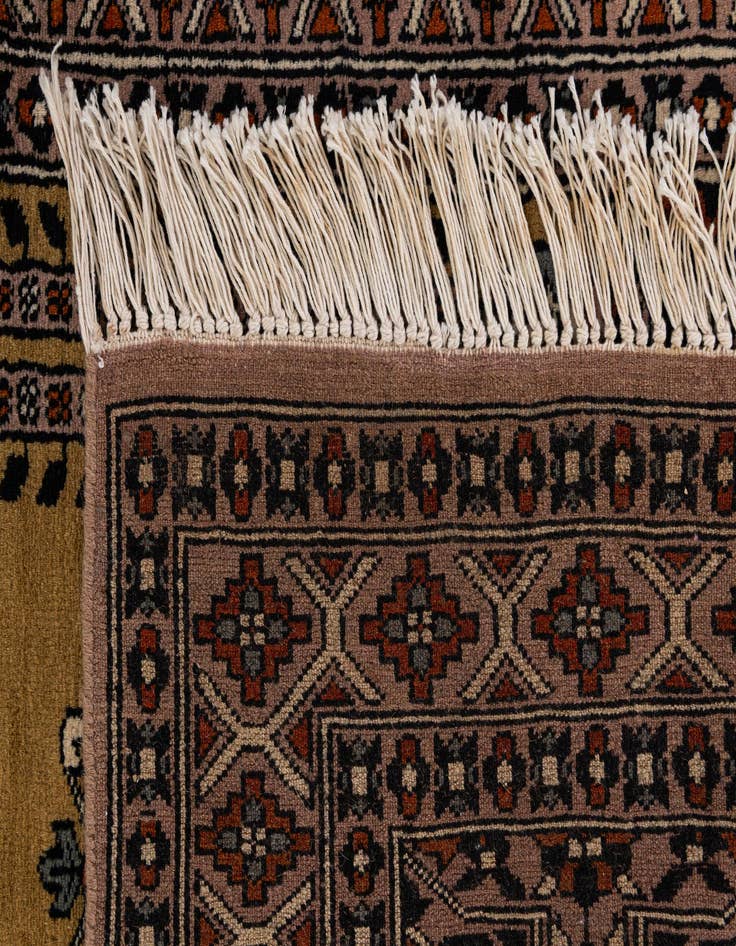Detail image of  2' 7 x 4' 4  Hand Knotted Bokhara Oriental Wool Rug