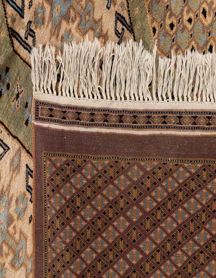 Detail image of  6' 1 x 9'  Hand Knotted Bokhara Oriental Wool Rug