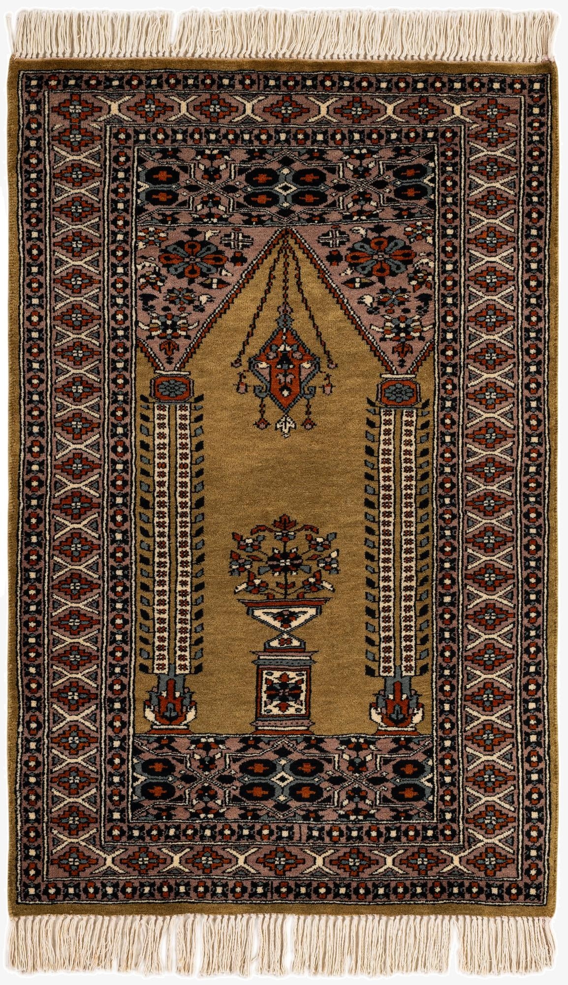  2' 8 x 4'  Hand Knotted Bokhara Oriental Wool Rug
