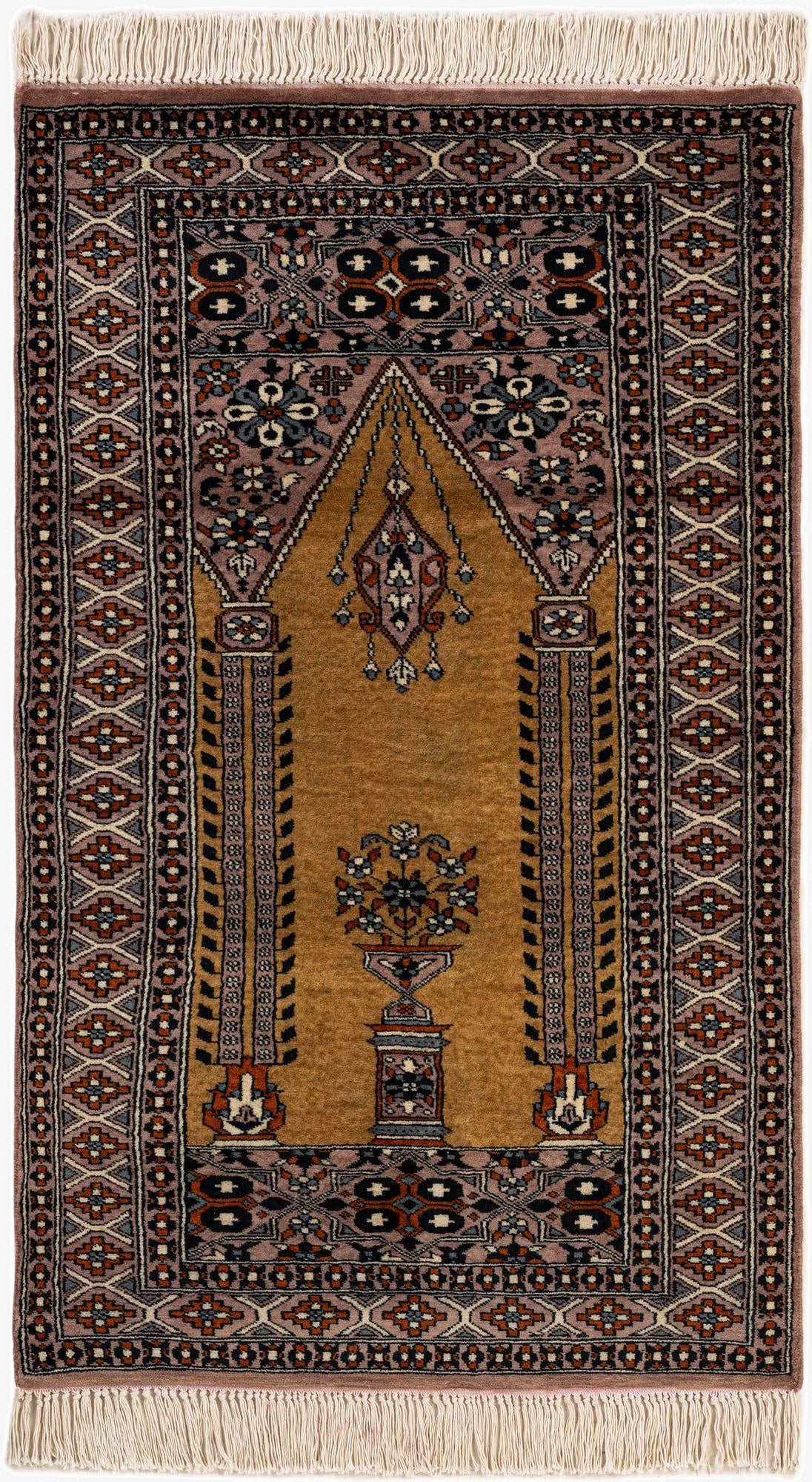  2' 8 x 4' 5  Hand Knotted Bokhara Oriental Wool Rug