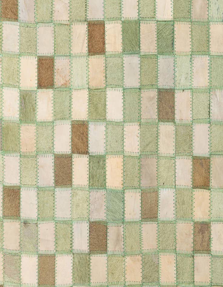 Detail image of  5' 2 x 7' 4 Cowhide Leather Rug