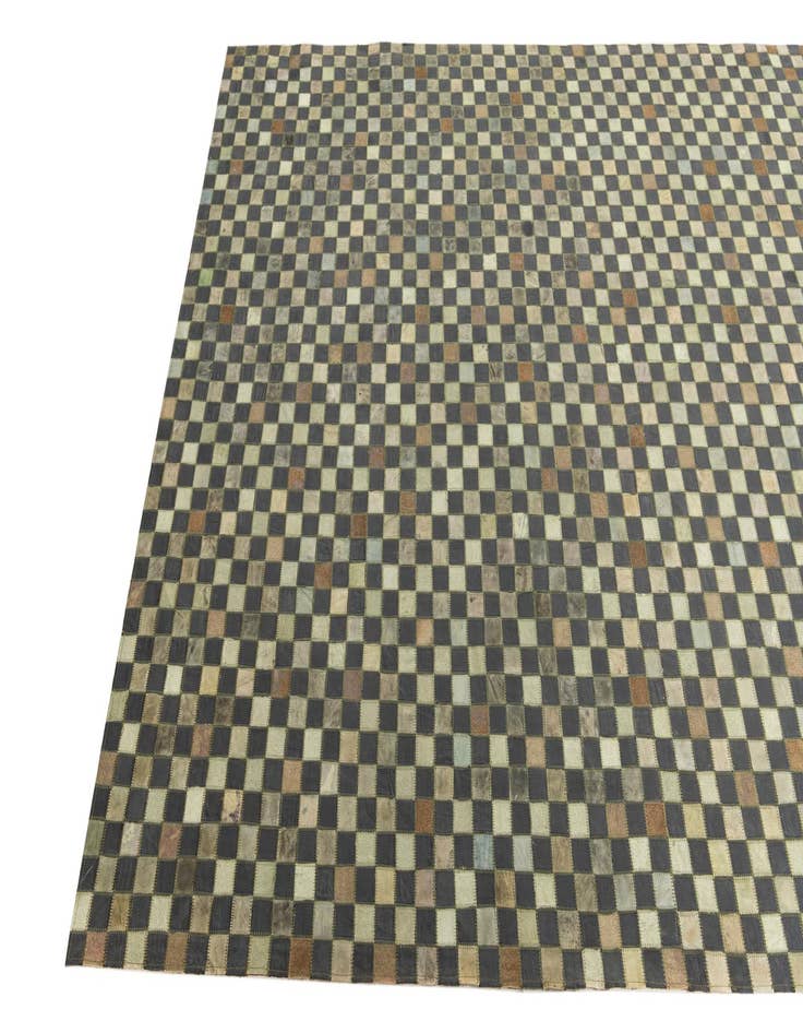 Detail image of  5' 3 x 7' 5 Cowhide Leather Rug