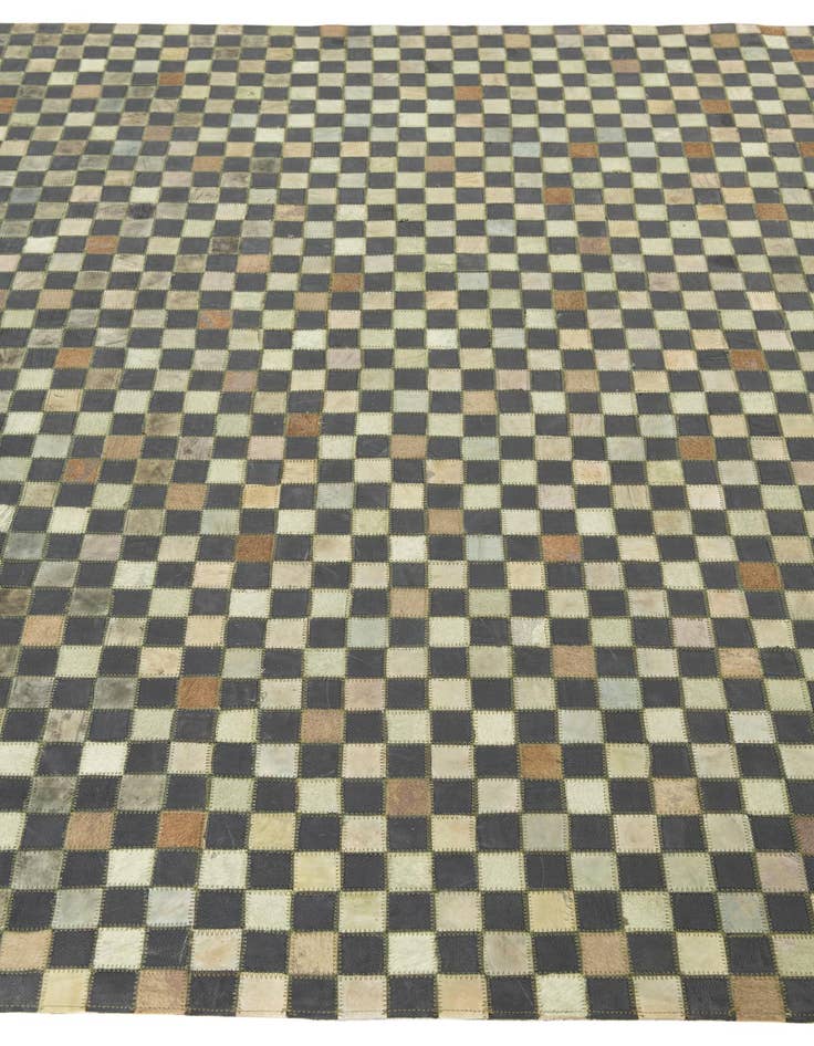 Detail image of  5' 3 x 7' 5 Cowhide Leather Rug