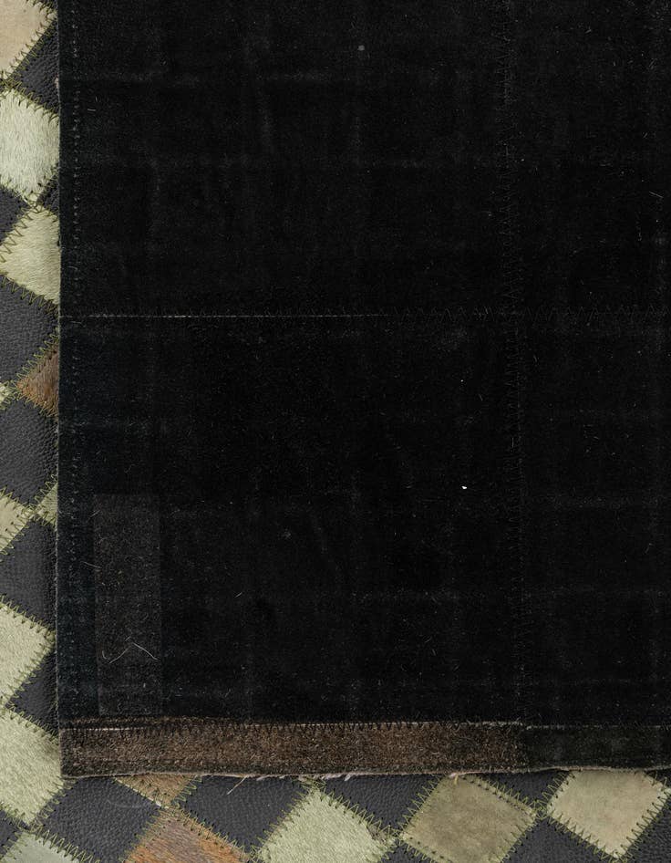 Detail image of  5' 3 x 7' 5 Cowhide Leather Rug